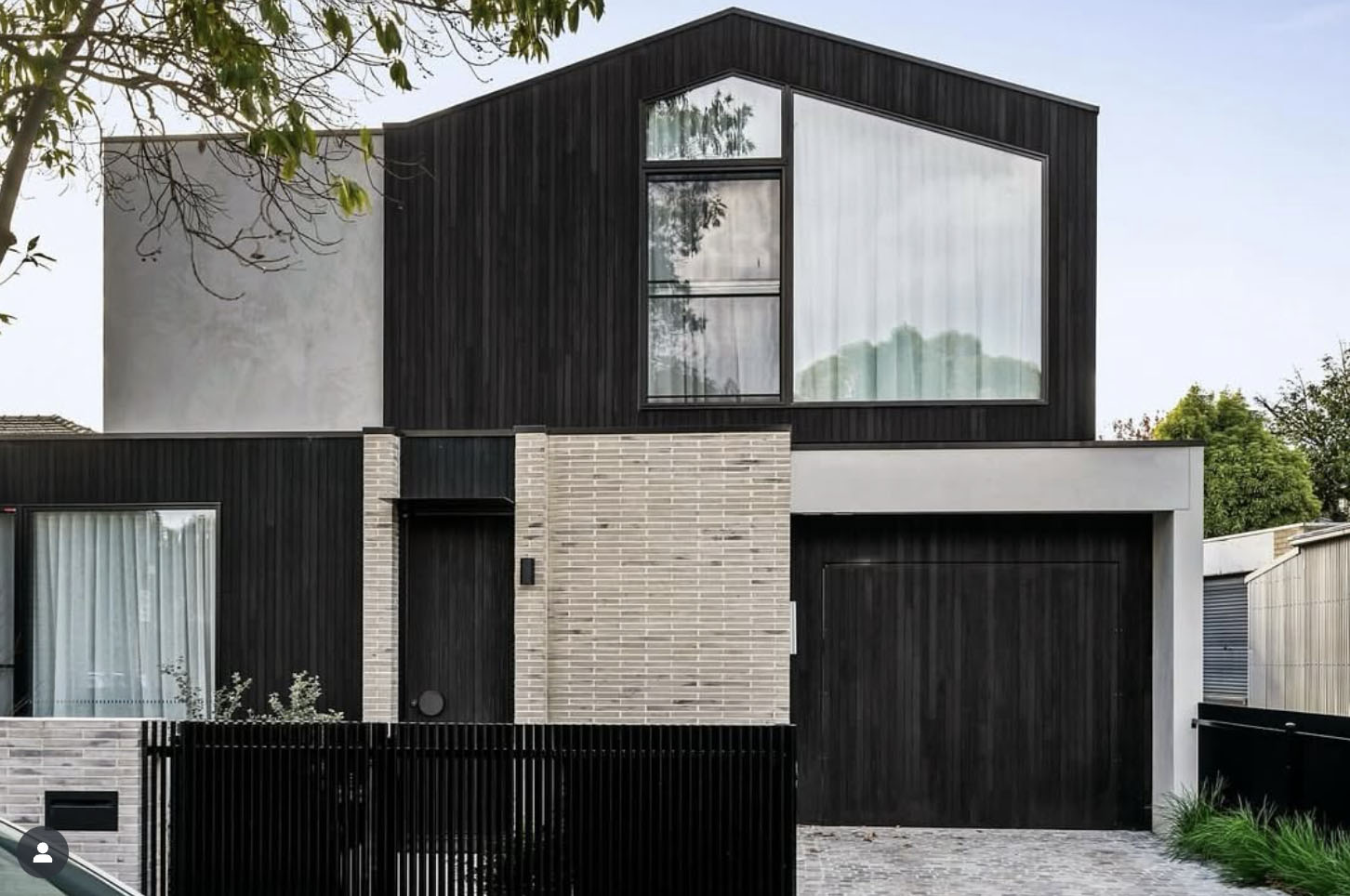 Black charred cladding in Equisol
